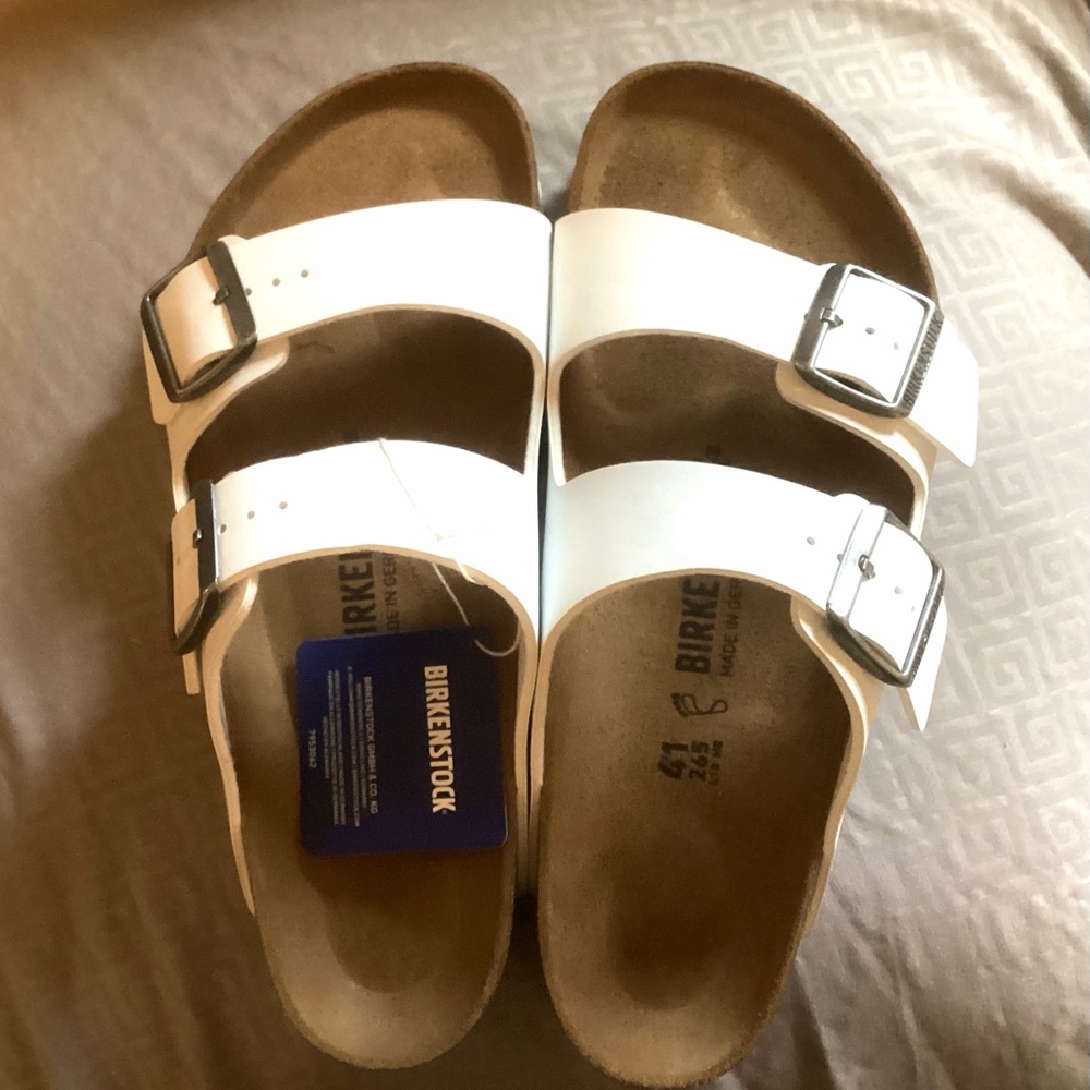 NEW Birkenstock White Double Strap Sandals without box.